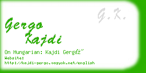 gergo kajdi business card